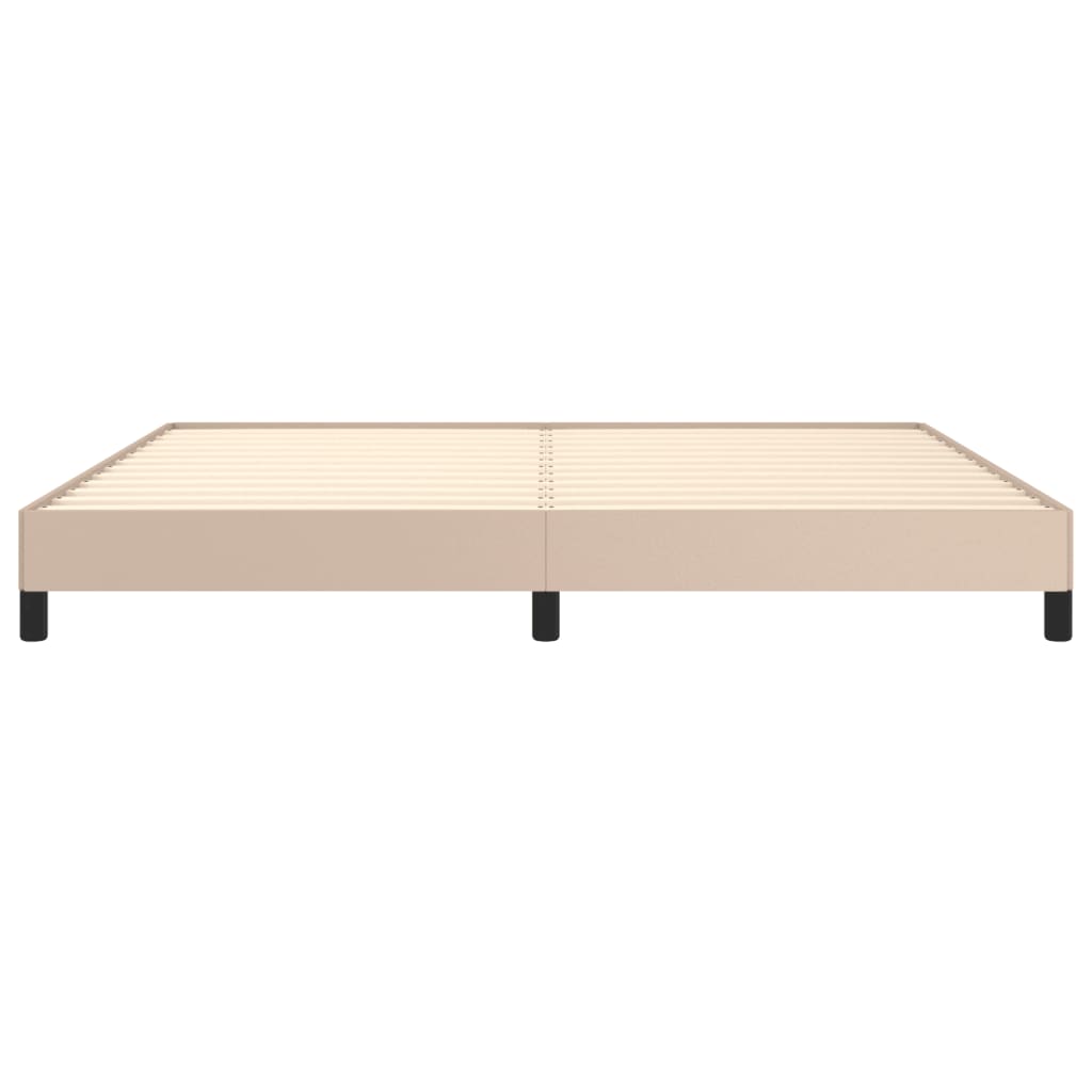 Bedframe kunstleer cappuccinokleurig 200x200 cm 200 x 200 cm 25 cm