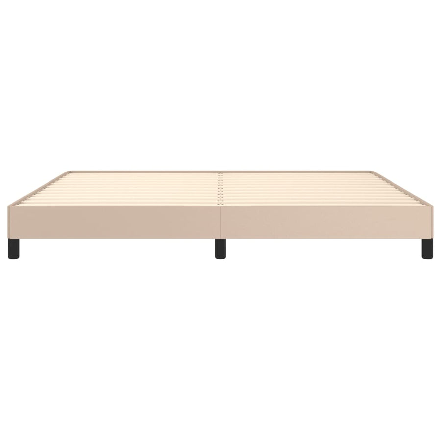 Bedframe kunstleer cappuccinokleurig 200x200 cm 200 x 200 cm 25 cm