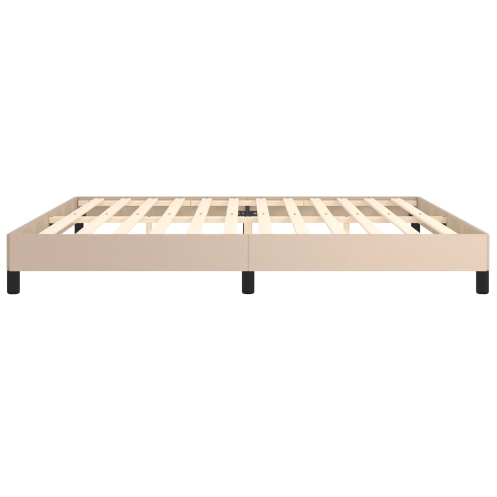 Bedframe kunstleer cappuccinokleurig 200x200 cm 200 x 200 cm 25 cm