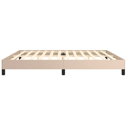 Bedframe kunstleer cappuccinokleurig 200x200 cm 200 x 200 cm 25 cm