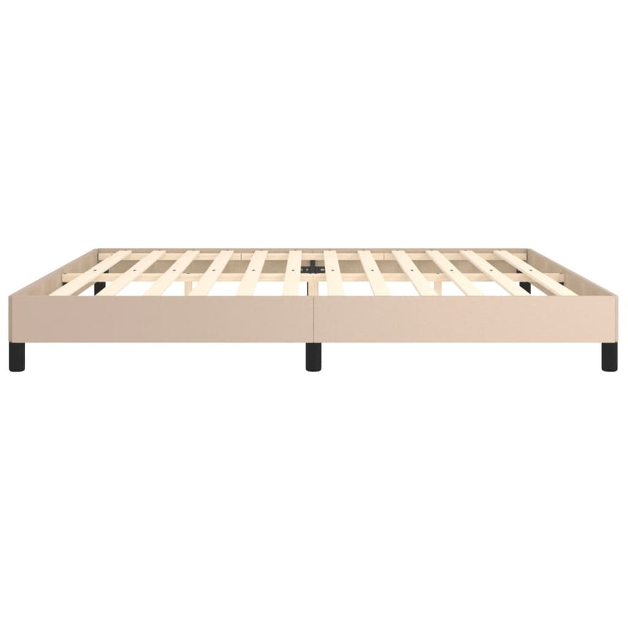 Bedframe kunstleer cappuccinokleurig 200x200 cm 200 x 200 cm 25 cm