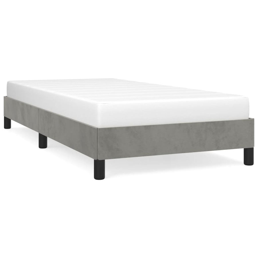 Bedframe Fluweel Lichtgrijs 80 x 200 cm 25 cm