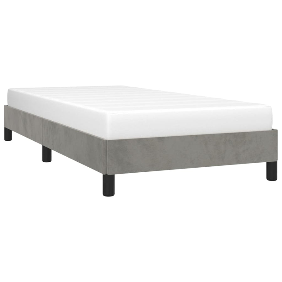 Bedframe Fluweel Lichtgrijs 80 x 200 cm 25 cm