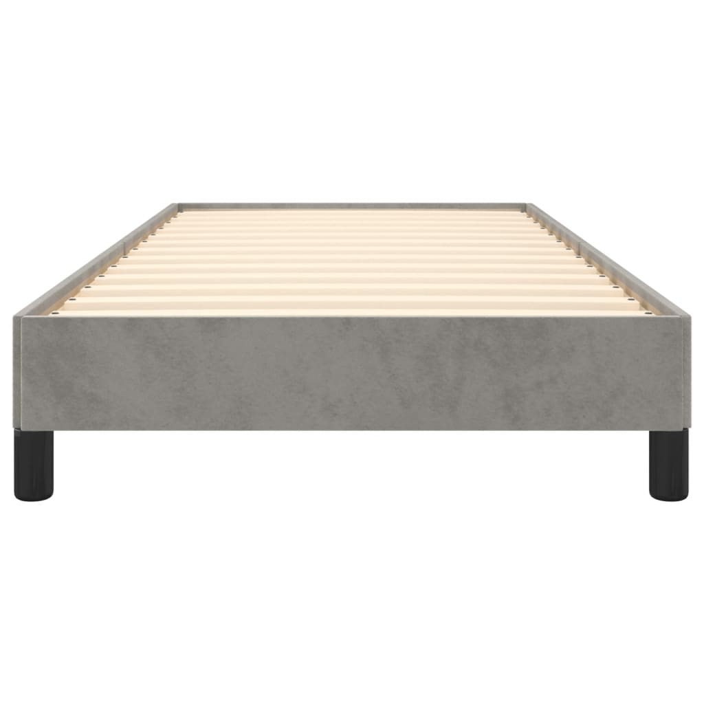 Bedframe Fluweel Lichtgrijs 80 x 200 cm 25 cm