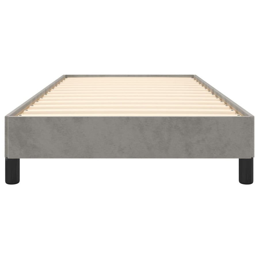 Bedframe Fluweel Lichtgrijs 80 x 200 cm 25 cm