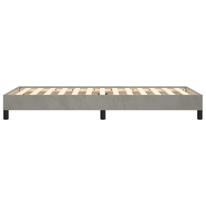 Bedframe Fluweel Lichtgrijs 80 x 200 cm 25 cm