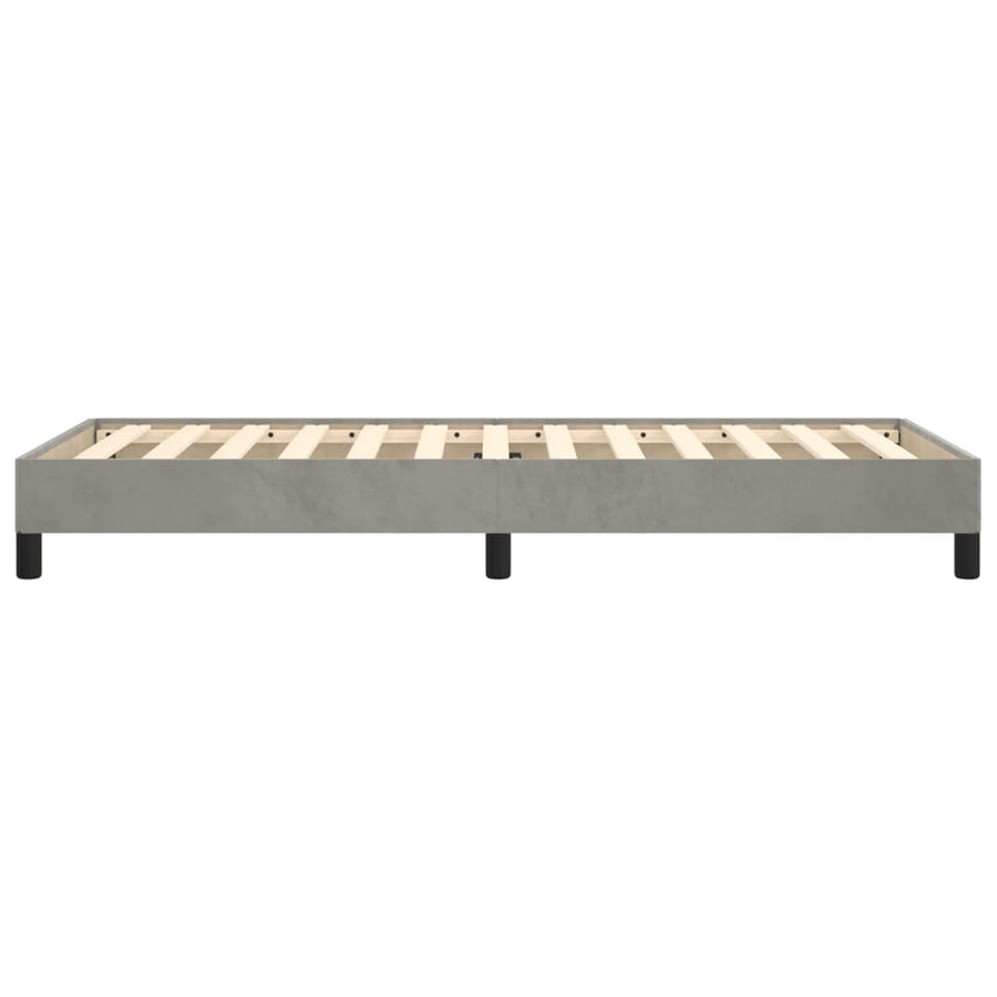 Bedframe Fluweel Lichtgrijs 80 x 200 cm 25 cm