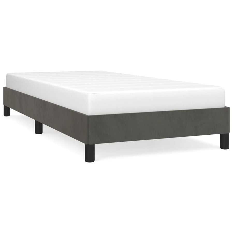 Bedframe fluweel donkergrijs 80x200 cm 80 x 200 cm 25 cm