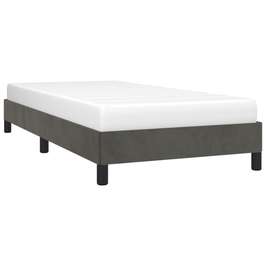 Bedframe fluweel donkergrijs 80x200 cm 80 x 200 cm 25 cm