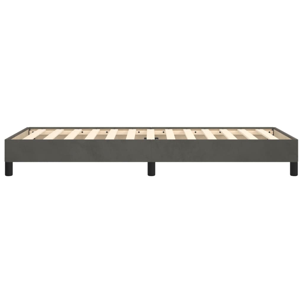 Bedframe fluweel donkergrijs 80x200 cm 80 x 200 cm 25 cm