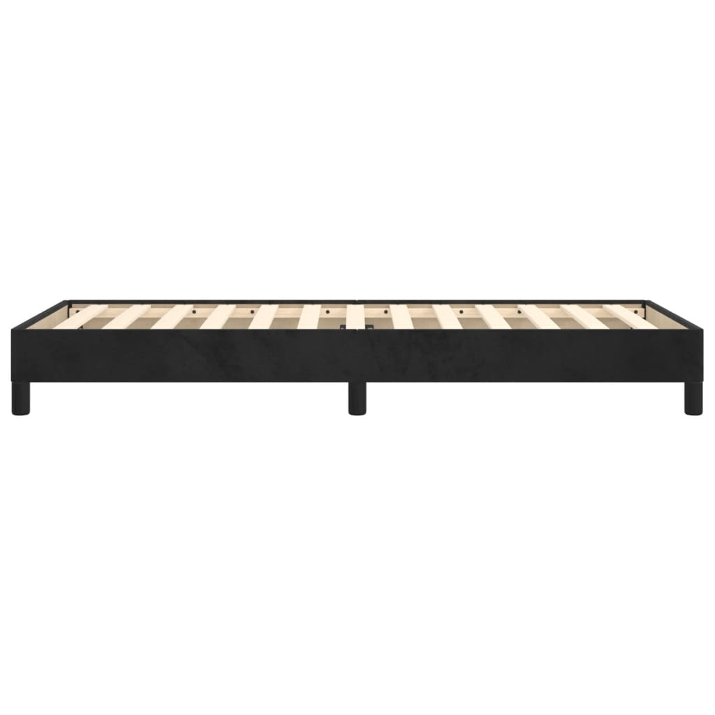 Bedframe fluweel zwart 80x200 cm 80 x 200 cm 25 cm