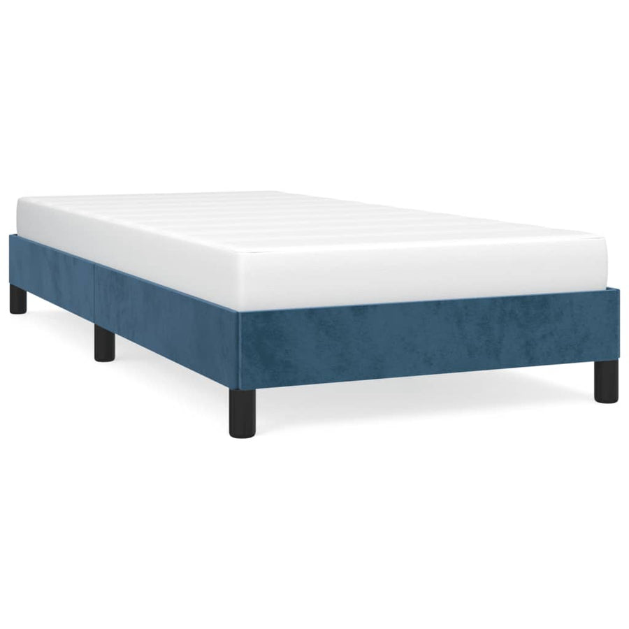 Bedframe Fluweel Donkerblauw 80 x 200 cm 25 cm