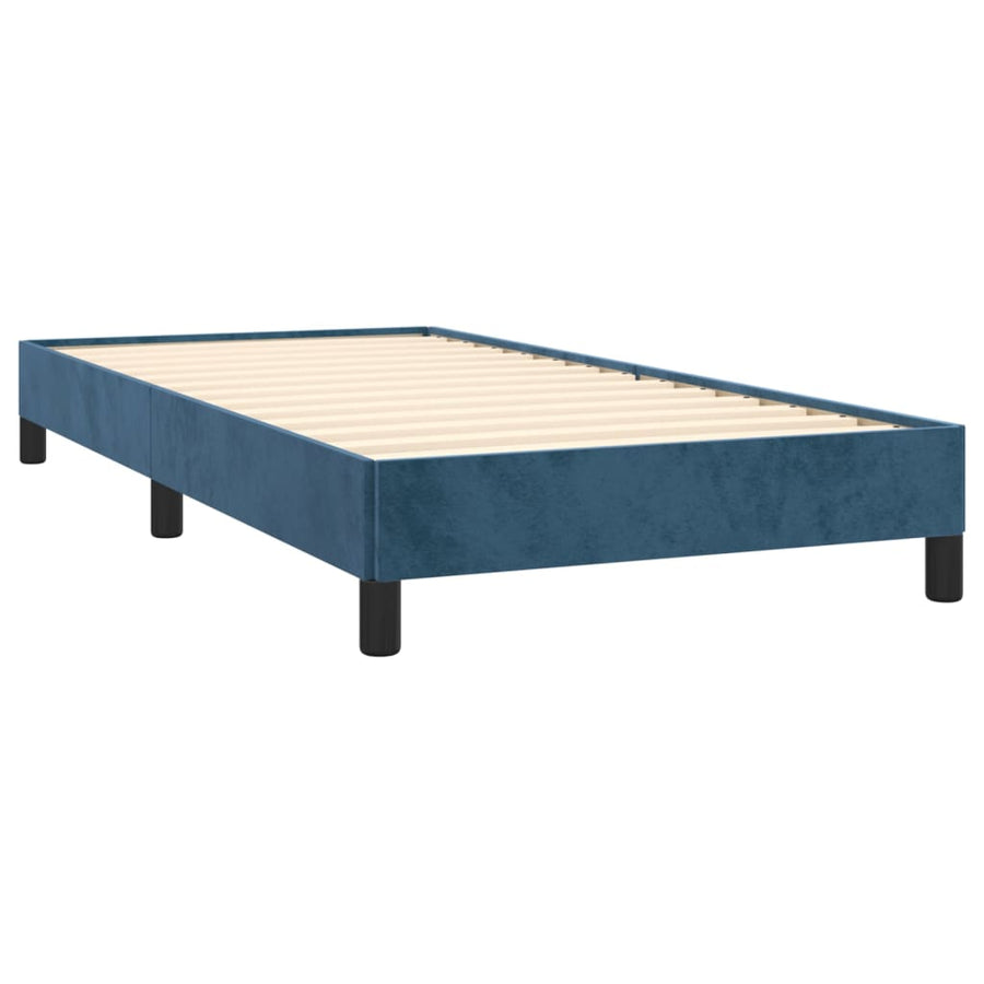 Bedframe Fluweel Donkerblauw 80 x 200 cm 25 cm