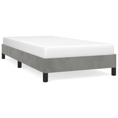 Bedframe Fluweel Lichtgrijs 90 x 190 cm 25 cm