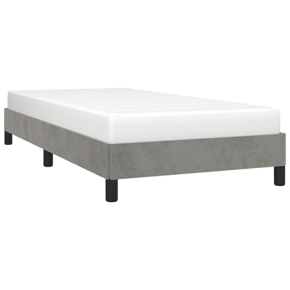 Bedframe Fluweel Lichtgrijs 90 x 190 cm 25 cm