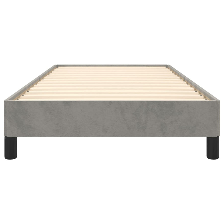 Bedframe Fluweel Lichtgrijs 90 x 190 cm 25 cm