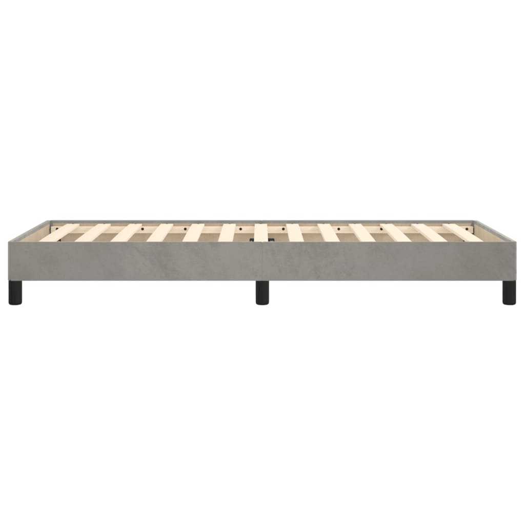 Bedframe Fluweel Lichtgrijs 90 x 190 cm 25 cm