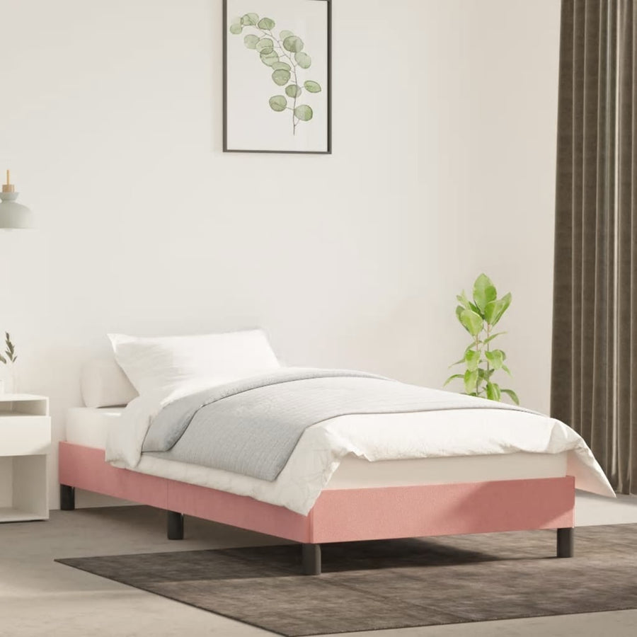 Bedframe Fluweel Roze 90 x 190 cm 25 cm