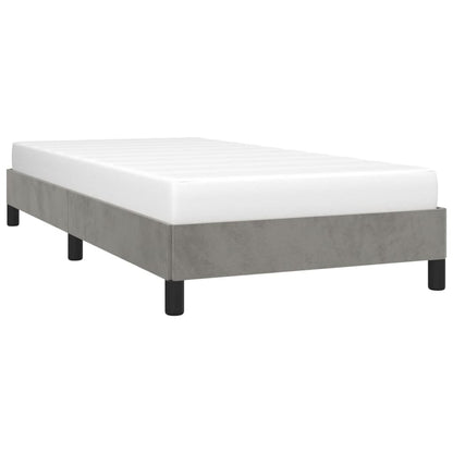 Bedframe Fluweel Lichtgrijs 90 x 200 cm 25 cm