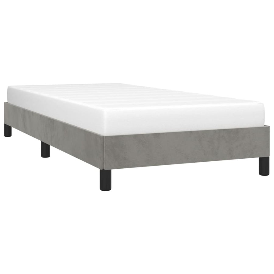 Bedframe Fluweel Lichtgrijs 90 x 200 cm 25 cm