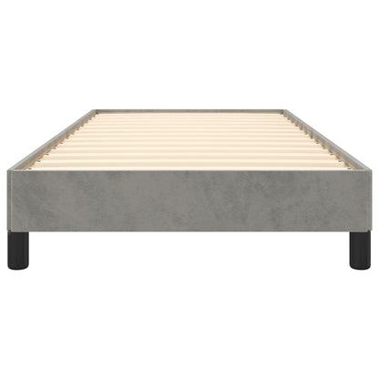 Bedframe Fluweel Lichtgrijs 90 x 200 cm 25 cm
