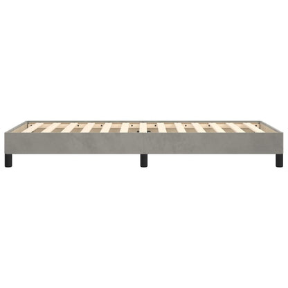 Bedframe Fluweel Lichtgrijs 90 x 200 cm 25 cm
