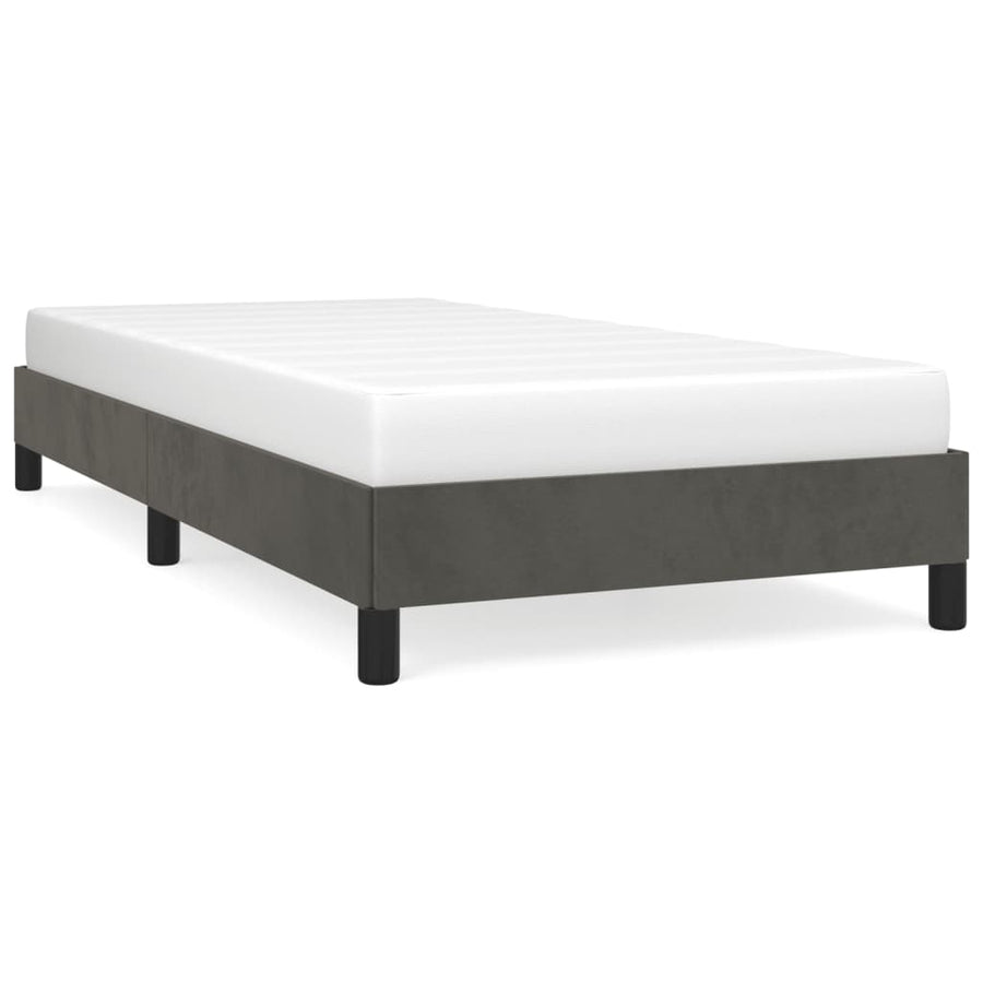 Bedframe Fluweel Donkergrijs 90 x 200 cm 25 cm