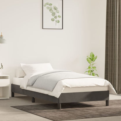 Bedframe Fluweel Donkergrijs 90 x 200 cm 25 cm