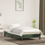 Bed frame without mattress 90x200 cm velvet dark green