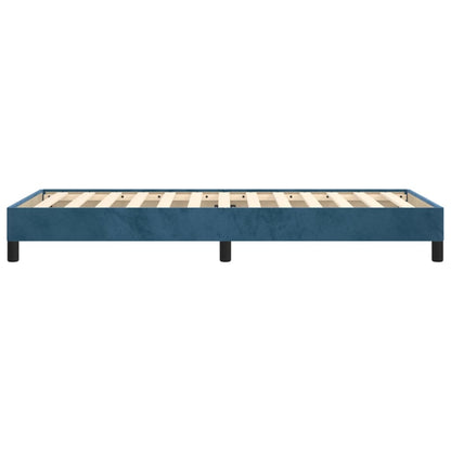 Bedframe Fluweel Donkerblauw 90 x 200 cm 25 cm