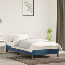 Bedframe Fluweel Donkerblauw 90 x 200 cm 25 cm