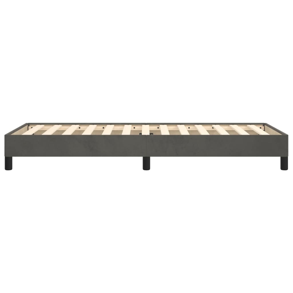 Bedframe Fluweel Donkergrijs 100 x 200 cm 25 cm