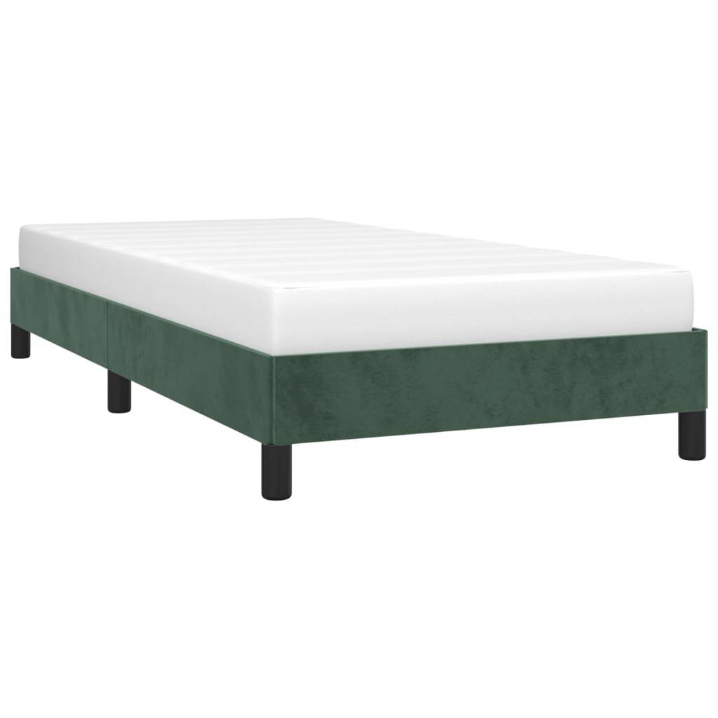 Bedframe Fluweel Donkergroen 100 x 200 cm 25 cm
