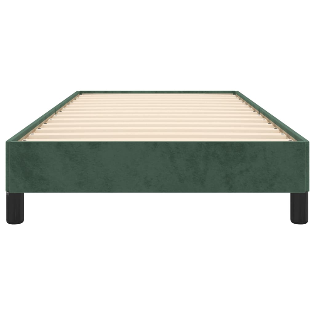 Bedframe Fluweel Donkergroen 100 x 200 cm 25 cm
