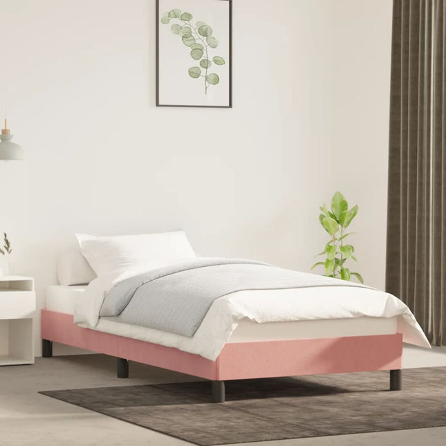 Bedframe Fluweel Roze 100 x 200 cm 25 cm