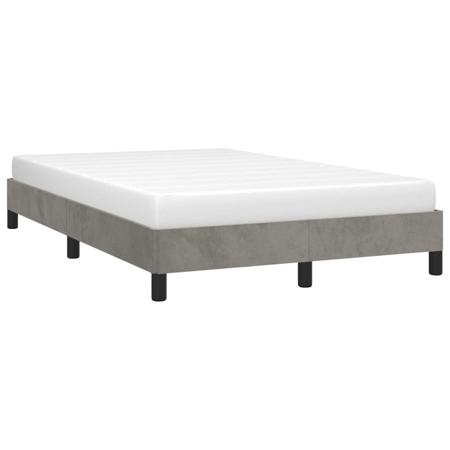 Bedframe Fluweel Lichtgrijs 120 x 200 cm 25 cm