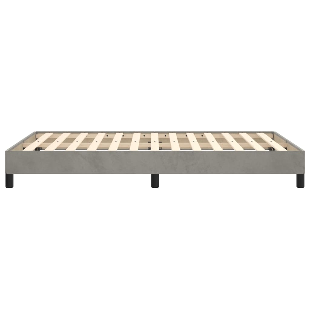 Bedframe Fluweel Lichtgrijs 120 x 200 cm 25 cm