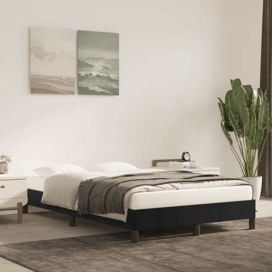 Bedframe Fluweel Zwart 120 x 200 cm 25 cm