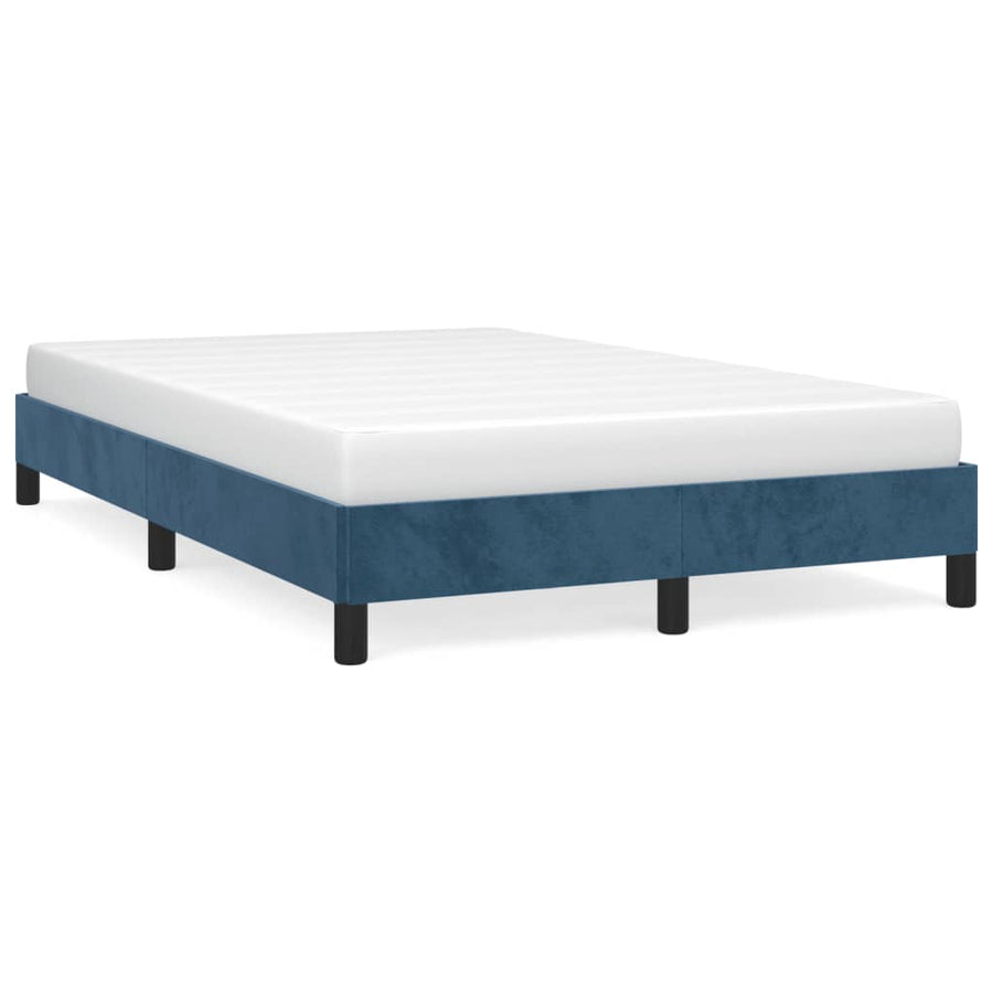 Bedframe Fluweel Donkerblauw 120 x 200 cm 25 cm