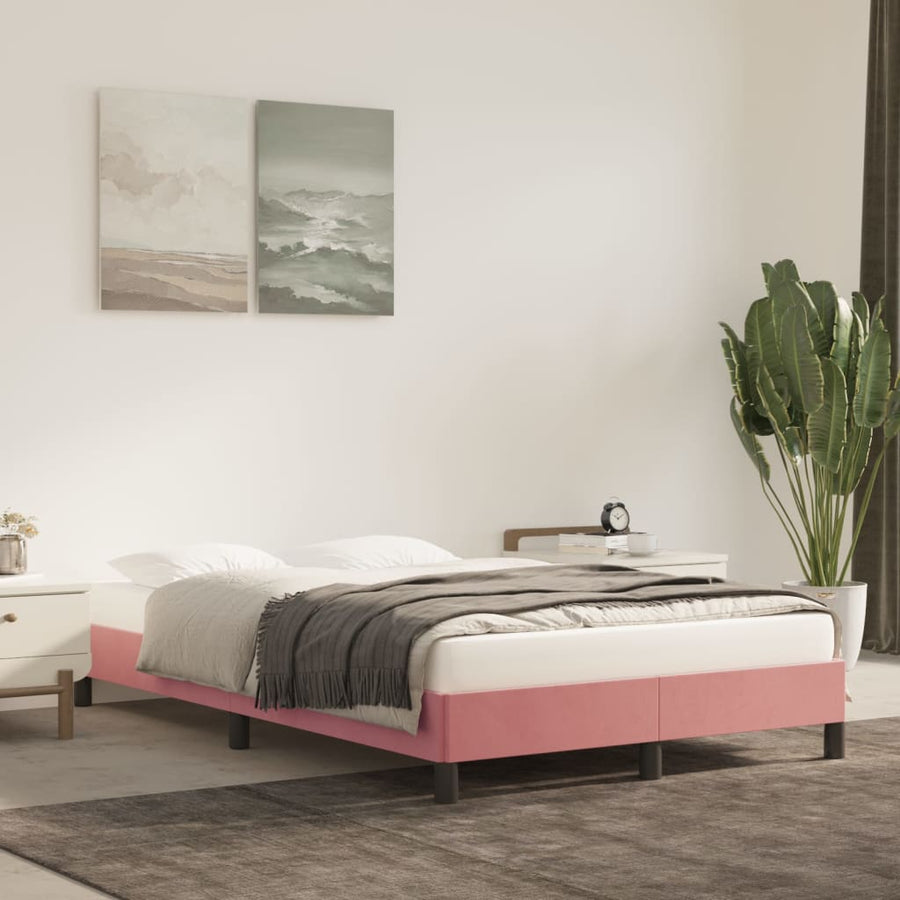 Bedframe Fluweel Roze 120 x 200 cm 25 cm