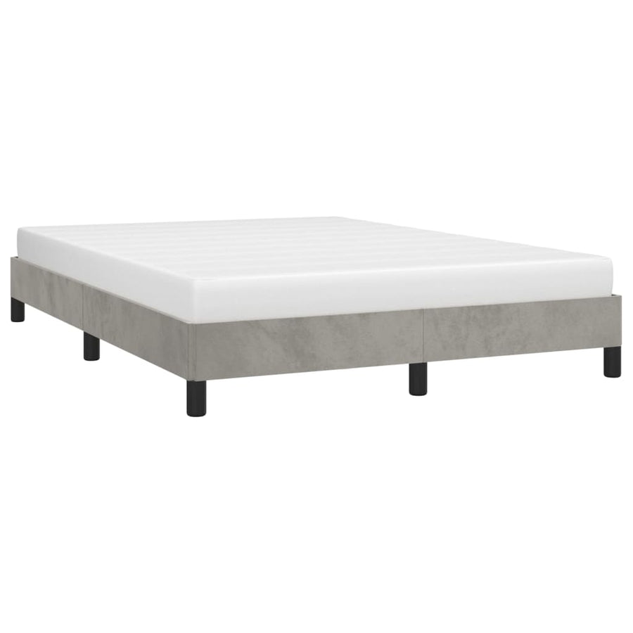 Bedframe Fluweel Lichtgrijs 140 x 190 cm 25 cm