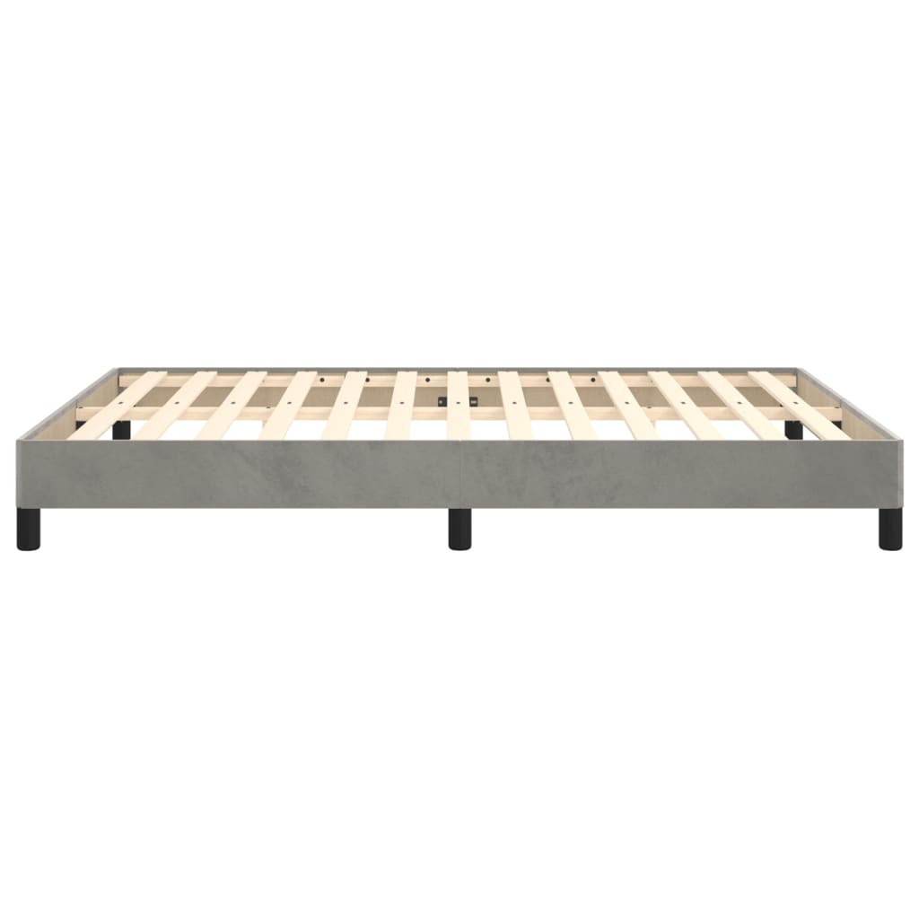 Bedframe Fluweel Lichtgrijs 140 x 190 cm 25 cm