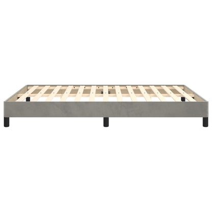 Bedframe Fluweel Lichtgrijs 140 x 190 cm 25 cm