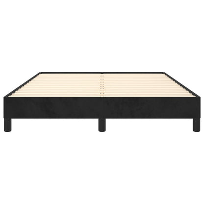 Bedframe Fluweel Zwart 140 x 190 cm 25 cm