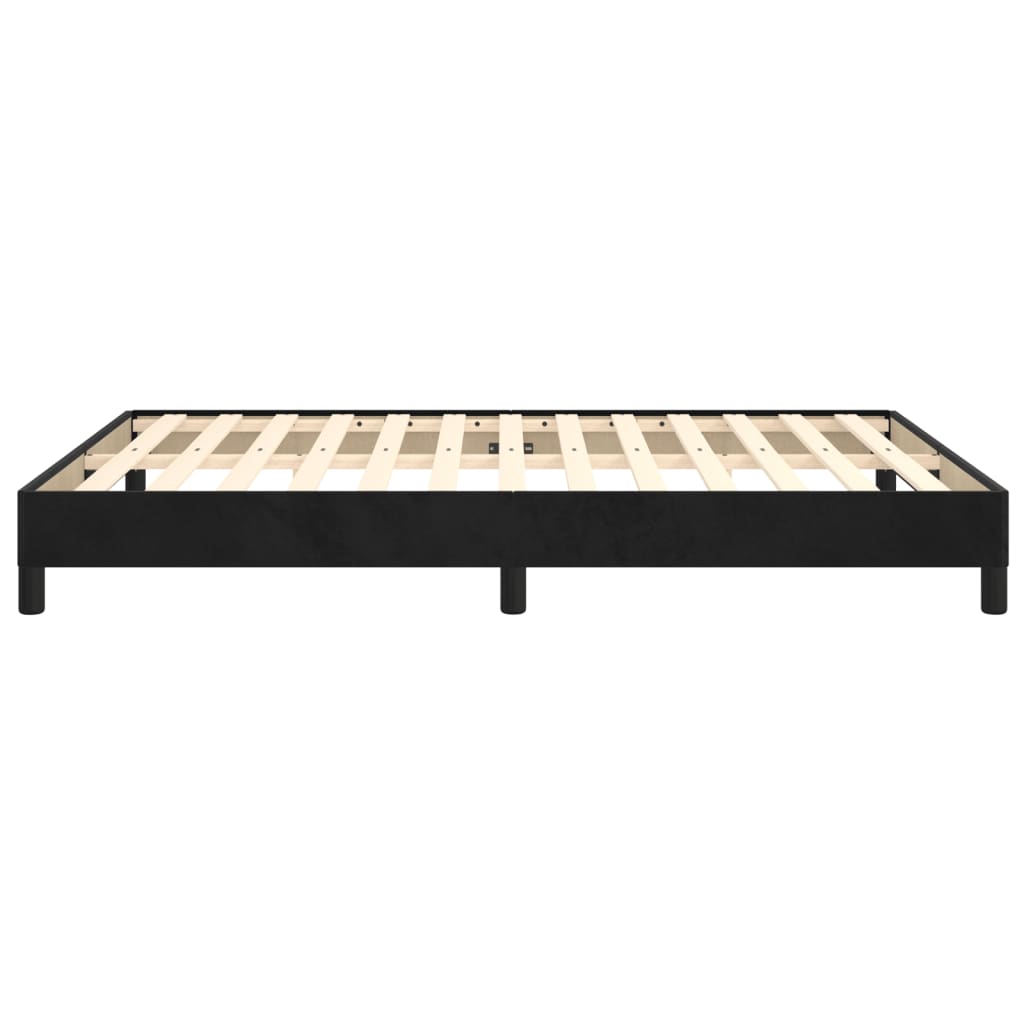 Bedframe Fluweel Zwart 140 x 190 cm 25 cm
