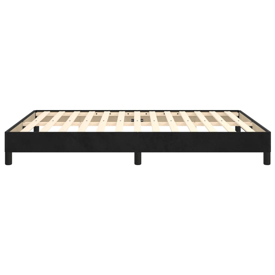 Bedframe Fluweel Zwart 140 x 190 cm 25 cm