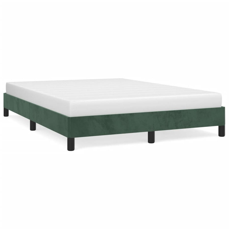 Bedframe Fluweel Donkergroen 140 x 190 cm 25 cm
