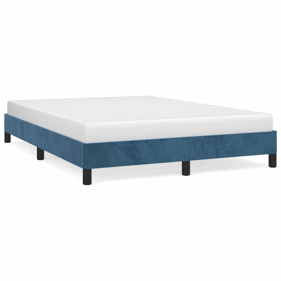 Bedframe Fluweel Donkerblauw 140 x 190 cm 25 cm