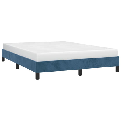 Bedframe Fluweel Donkerblauw 140 x 190 cm 25 cm
