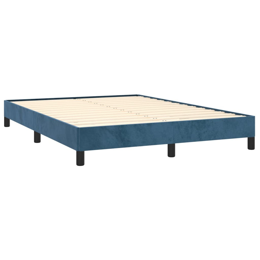 Bedframe Fluweel Donkerblauw 140 x 190 cm 25 cm